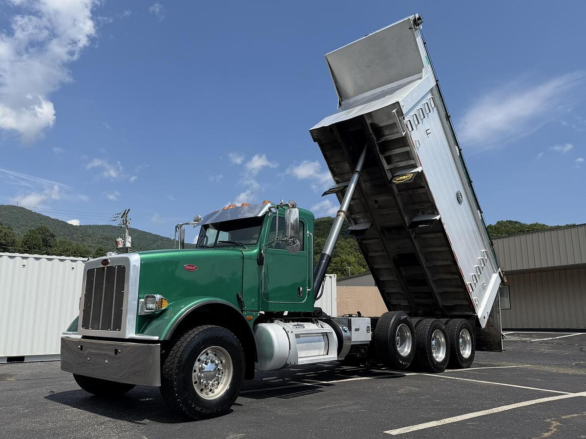 Used 2016 PETERBILT 367 FACTORY TRI-AXLE DUMP TRUCK MAC ALUM DUMP BED
