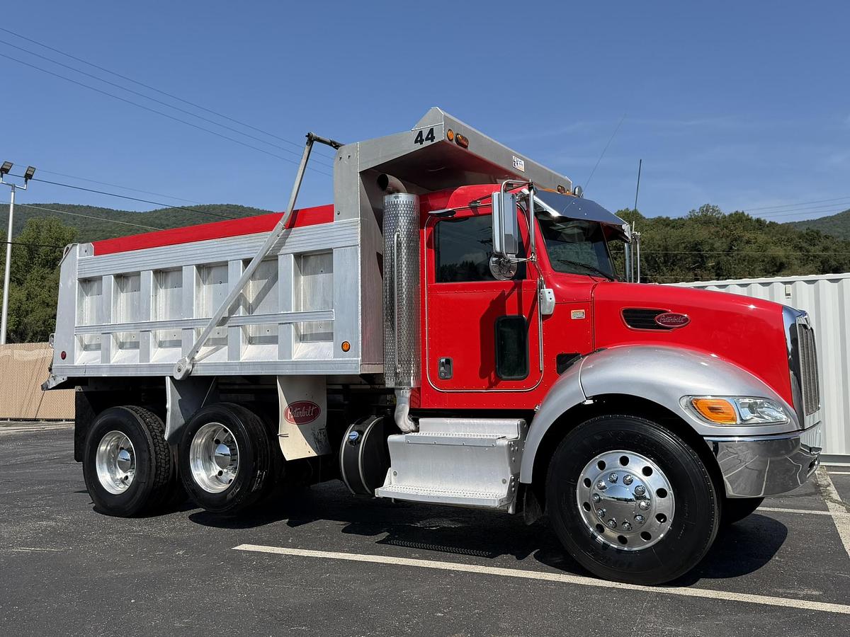 Used 2011 Peterbilt 337 Single Axle Dump Truck With Lift Drop Axle Cummins 8.3L,Allison Automatic, Pintle Hitch