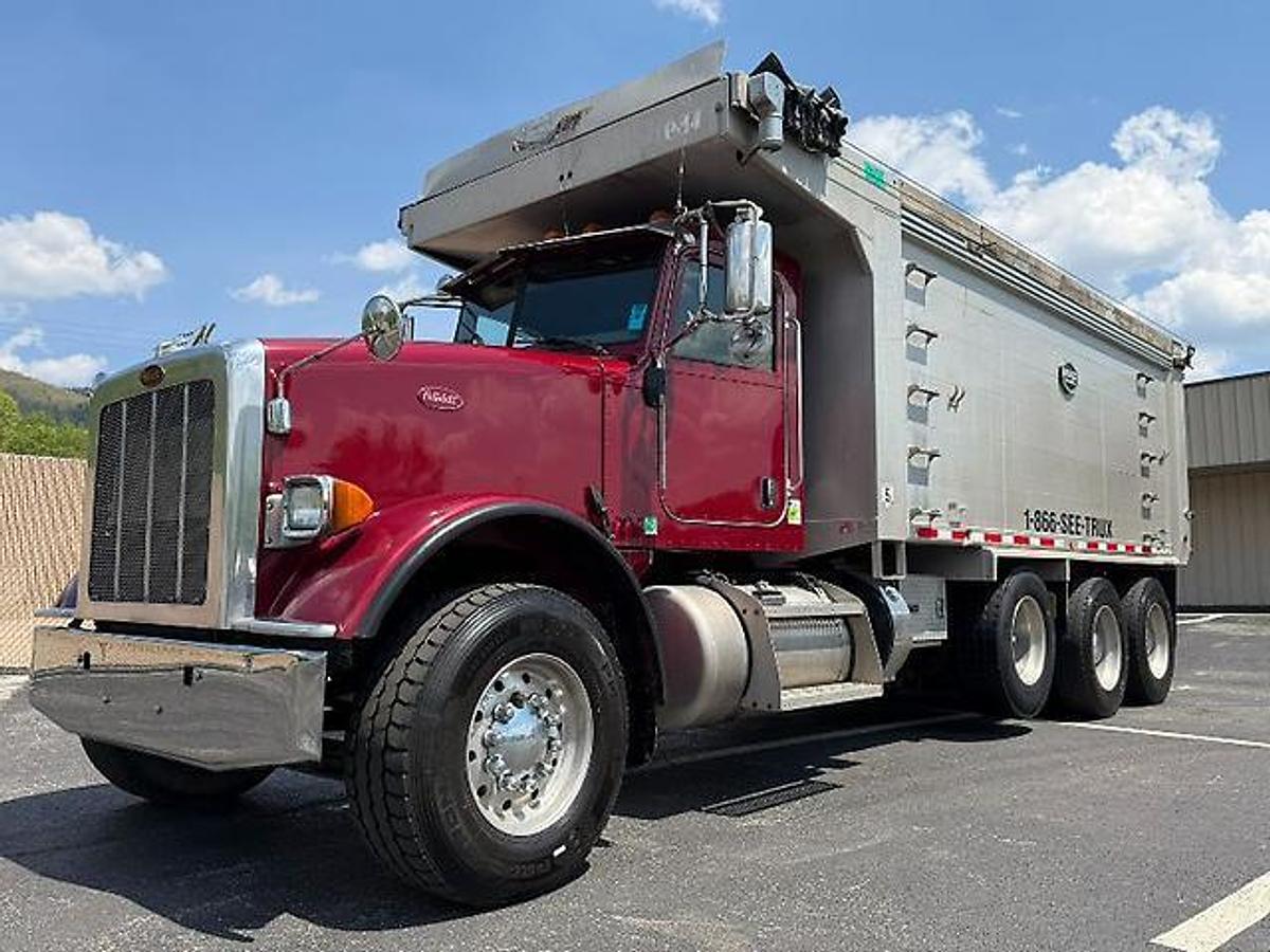 Used 2015 PETERBILT 367 FACTORY TRI-AXLE DUMP TRUCK MAC ALUM DUMP BED