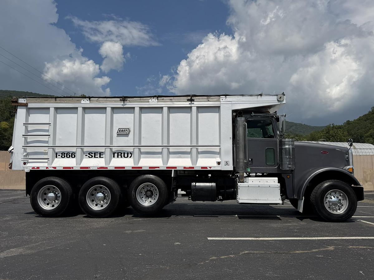 Used 2013 PETERBILT 367 FACTORY TRI-AXLE DUMP TRUCK EAST ALUM DUMP BED