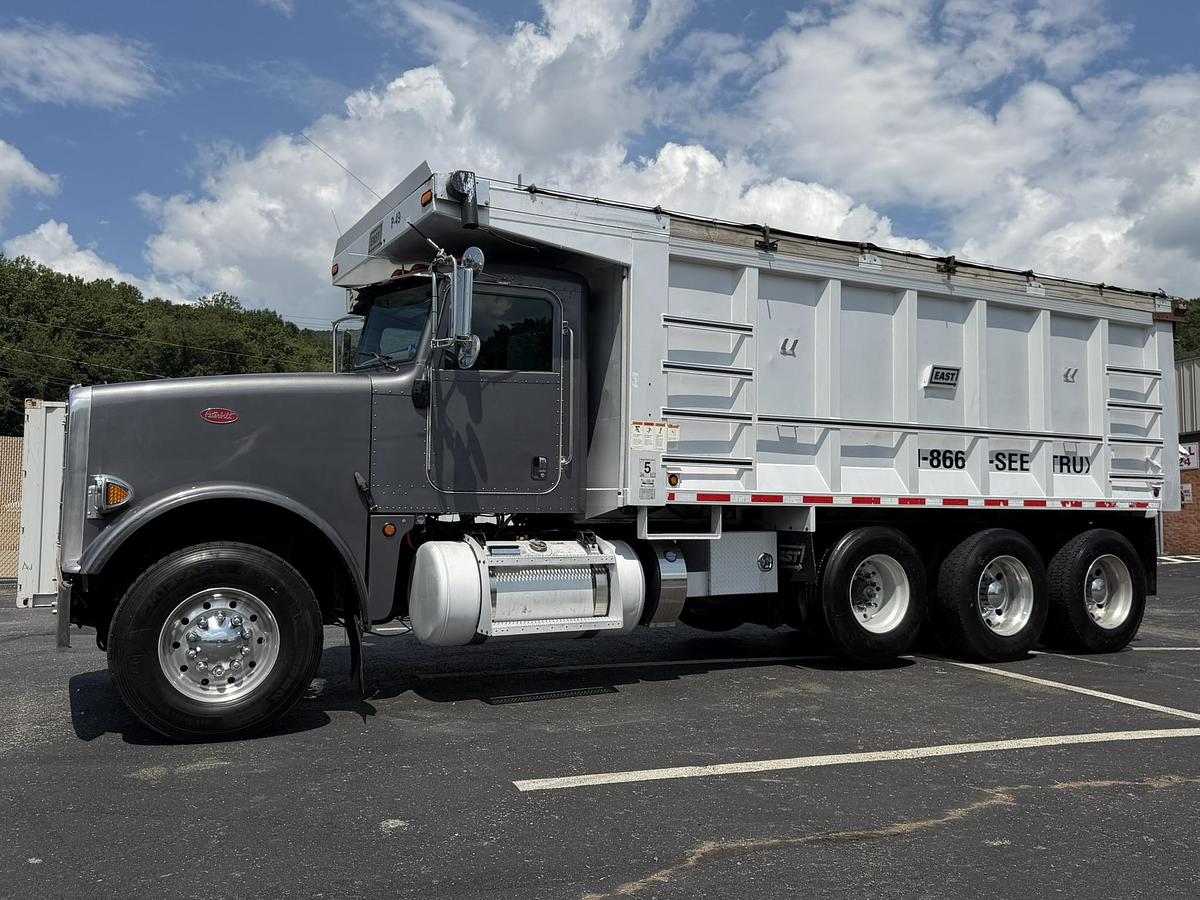 Used 2013 PETERBILT 367 FACTORY TRI-AXLE DUMP TRUCK EAST ALUM DUMP BED