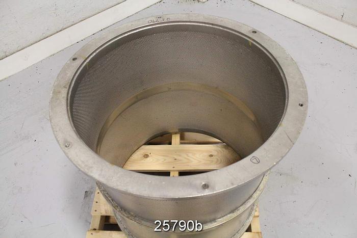 Used Black Clawson 24PSPH Pressure Screen Basket, 0.079" Holes #25790