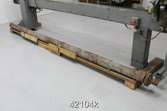 Used Menasha Corporation S200 Core Cutter, 128" Core Length, 3" Diameter Mandrill #42104