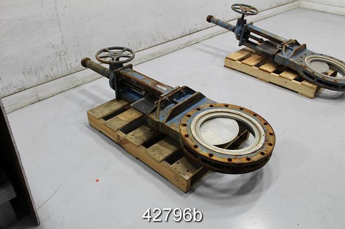 Used Dezurik 16" Hand Operated Knife Gate Valve #42796