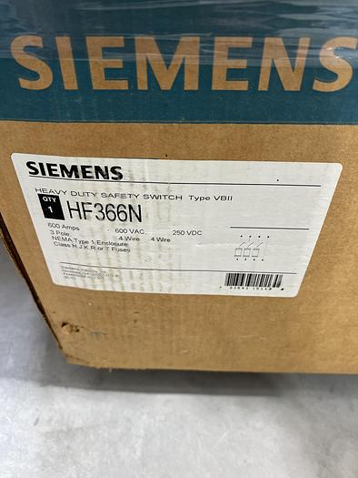 NEW-SIEMENS HF366N HEAVY DUTY SAFTEY SWITCH TYPE VBII / 25" X 59" X 9" DEEP