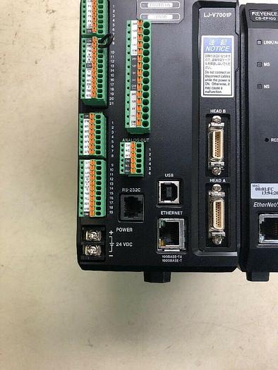 KEYENCE LJ-V7001P Ultra High Speed In-Line Profilometer W/ CS-EP100 ETHERNET