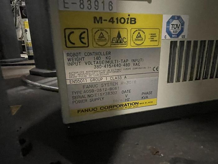 Used FANUC M410iB/700 PALLETIZING ROBOT WITH R30iB CONTROLLER NEW 2016