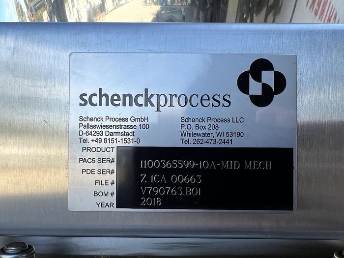 Used Feeder, Screw, 2" x 60", S/St, Schenk, Loss-in-Weight #S744835