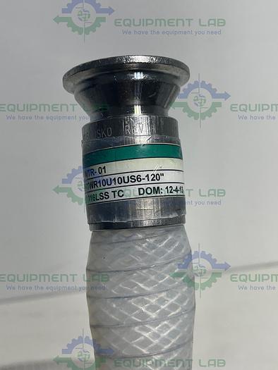 Used Sani-Tech  STHT-WR-1000 120" Silicone Hose w/ 1 1/2 Sanitary Fitting