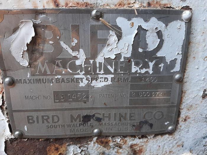 Used Centrifuge, Decanter, Bird, 40" X 60", 125 HP, S/st, #S188680