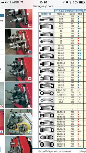 Usato PIEGAPROFILI TAURING ALFA 40 (BIS)