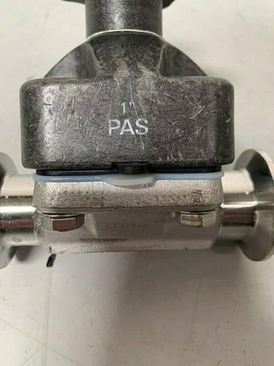 Used ITT Pure-FLO 1-316L-RA20MAX-CWP150 Diaphragm Valve  w/ 1" Sanitary Fittings