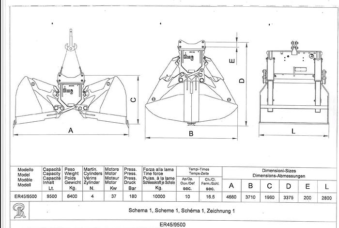 Usato 2009 Benna Elettro-Idraulica Rozzi ER 45