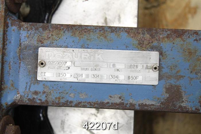 Used Dezurik 8" Hand Operated Knife Gate Valve #42207