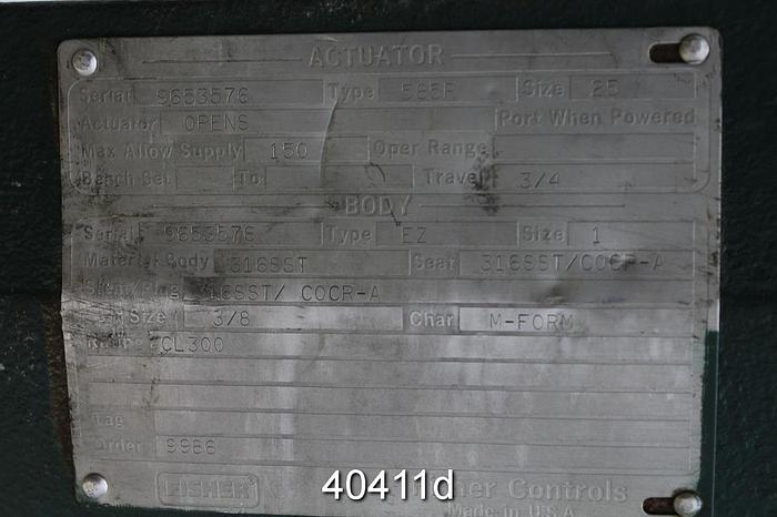 Used Fisher 1" EZ Steam Valve #40411