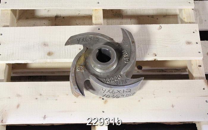 Used Goulds 3175 Impeller, 3175S, 4x6x12, 10.75" Dia, 4-Vane #22931