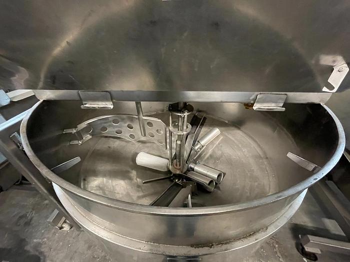 Used CHESTER JENSEN #70N10 COOKER COOLER STAINLESS STEEL STEAM KETTLE, STOCK #861C.