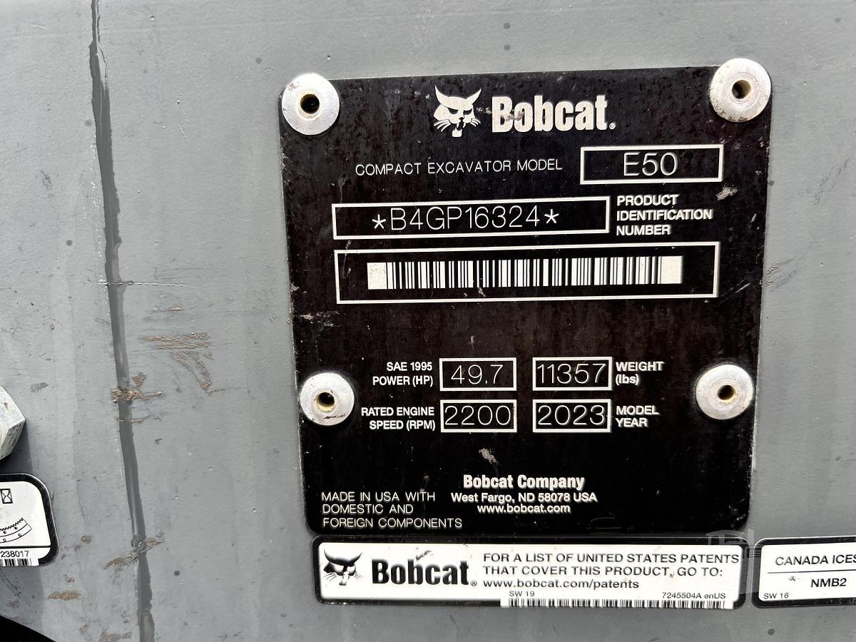 2023 BOBCAT E50R2