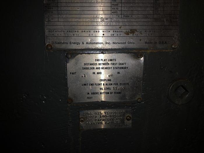 Used HOFFMAN 79103A BLOWER WITH 1500HP MOTOR