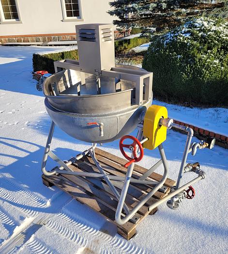 Used Kocioł warzelny (duplikator przechylny) z mieszadłem, pojemność 200 l