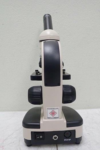 Used Ken-A-Vision Model T-1201C Monocular Microscope w/ 3 Objectives 4x, 10x, 40x