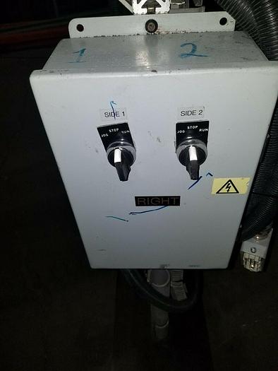 Used PLC controlled linear movement for stock reel feed system stamping press side