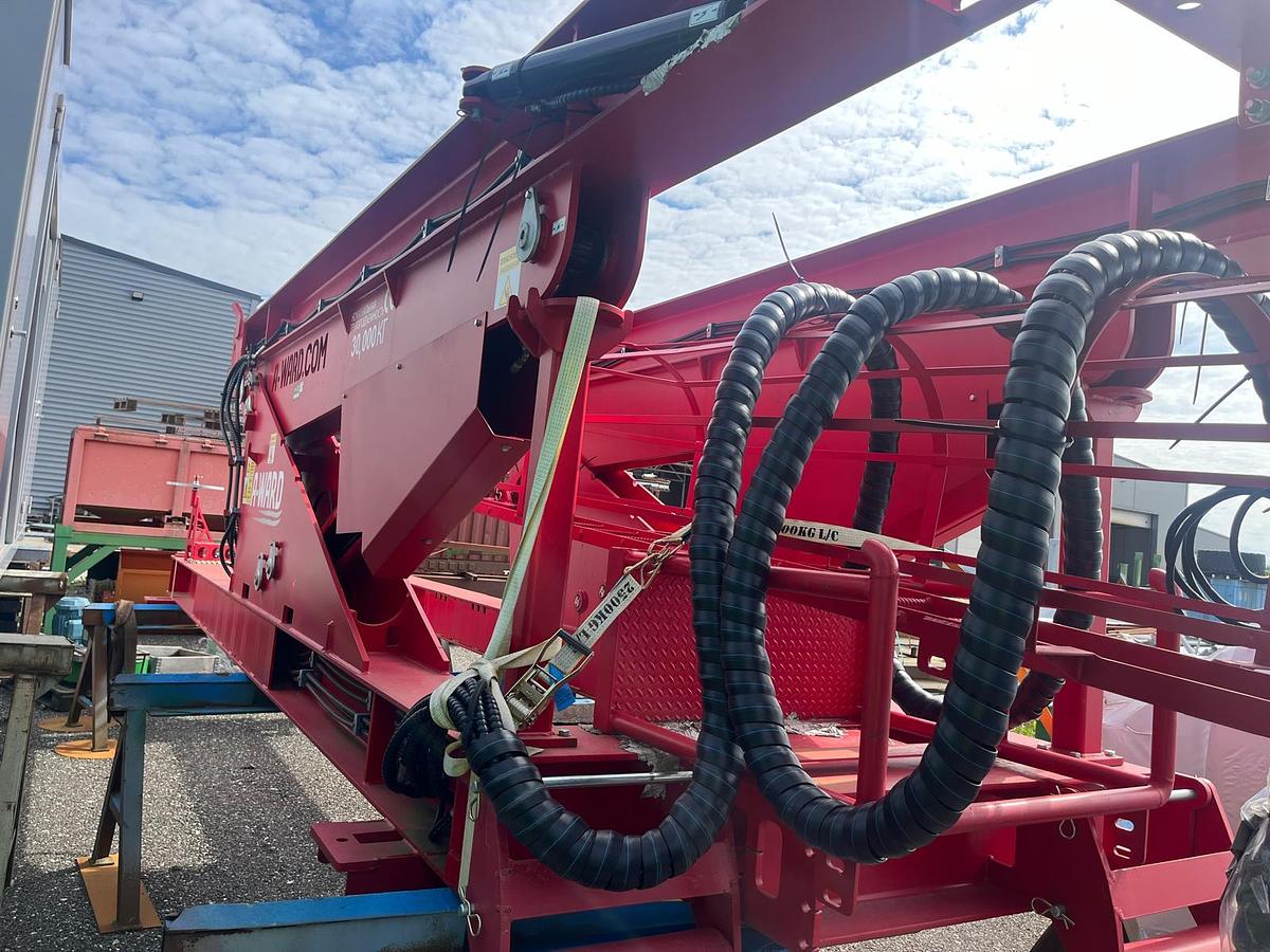 Tilting container loader