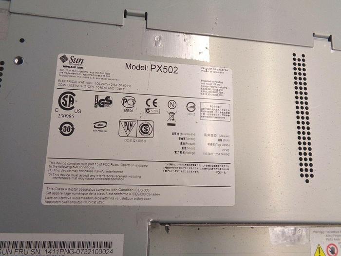 Used Sun Micro Systems 380-1503-01 StorEdge C4 Autoloader Library Chassis