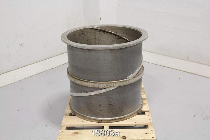 Used Black Clawson 24P Pressure Screen Basket, .062" Holes, 22.7% Open Area #18803