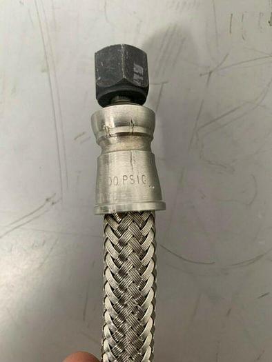 Used 35" Stainless Steel Braided Hose w/ 5/8" Swagelok 316 3100 PSIG Connection
