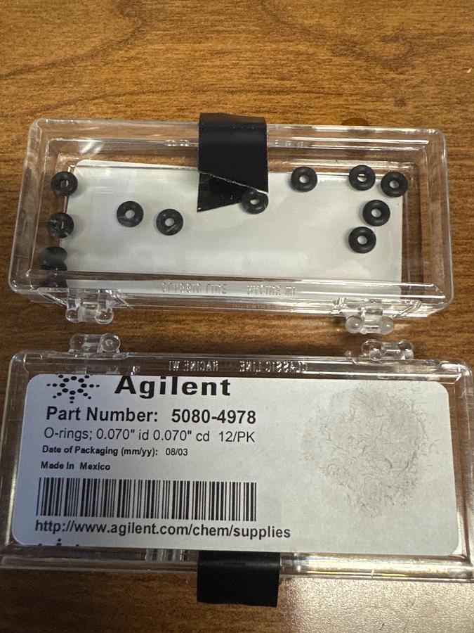 Agilent o-rings 0.07” 12/pk 5080-4978