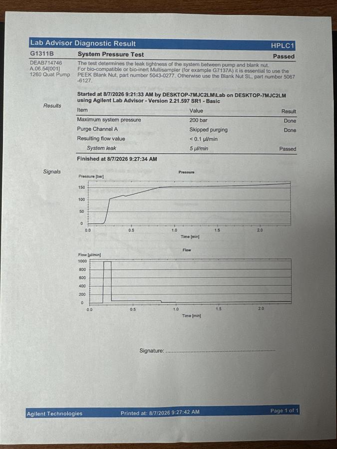 Refurbished Agilent 1260 LC System