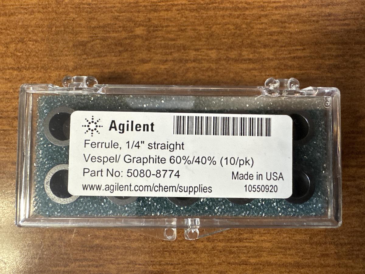 Agilent 1/4” Vespel/Graphite ferrules 10/pk 5080-8774