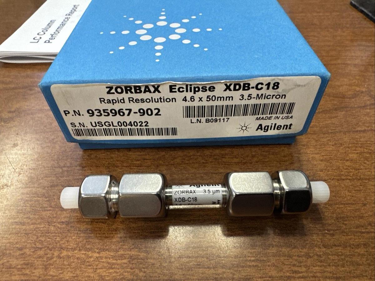 Used Agilent ZORBAX Eclipse XDB-C18, 4.6 x 50 mm, 3.5 µm 935967-902