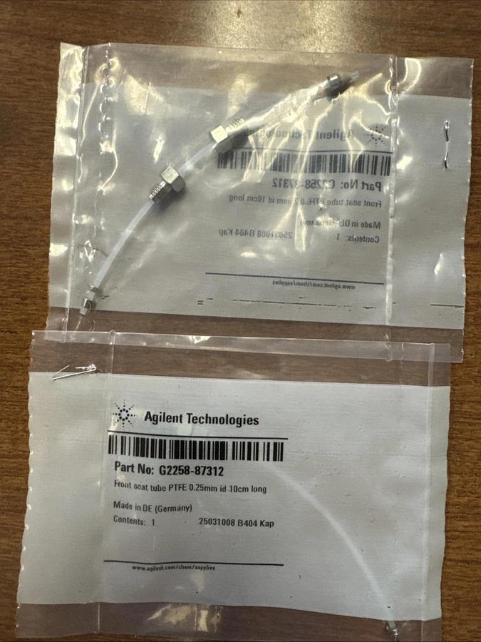 G2258-87312 Agilent Tubing assembly Front Seat Tube PTFE 0.25mm Id 10cm