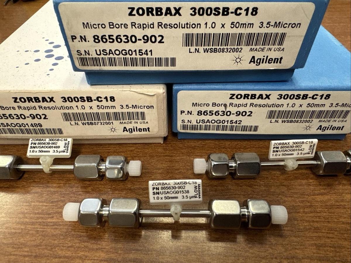 Used Agilent 865630-902 ZORBAX 300SB-C18 1.0 x 50 mm 3.5um HPLC Column