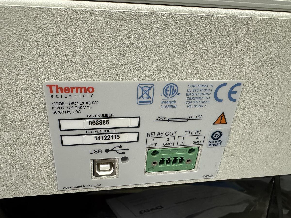 Used Thermo Dionex AS-DV Autosampler 068888