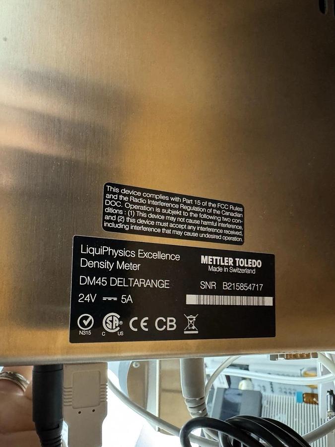 Used METTLER TOLEDO DM45 DeltaRange Density Meter w/printer, Warranty