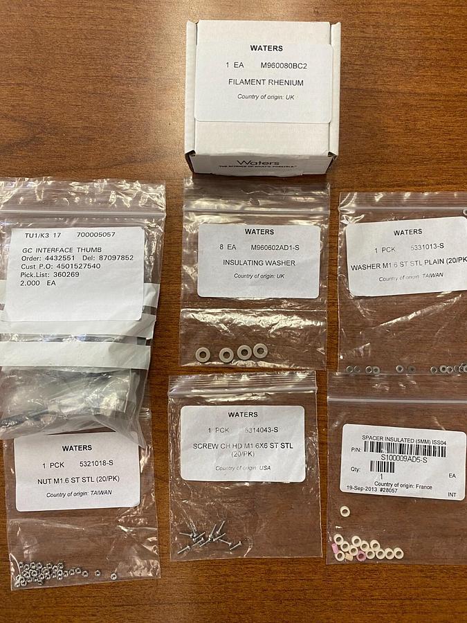 Waters GCT Micromass Mass Spectrometer consumables parts lot source M960080BC2