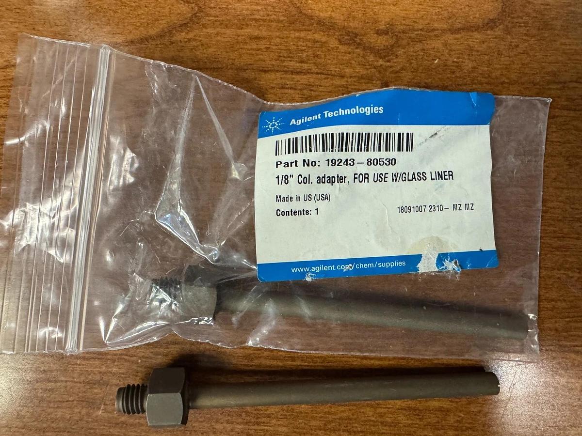 Used AGILENT 19243-80510 PACKED PORT ADAPTER LINER, 1/8" COLUMN 19243-80530