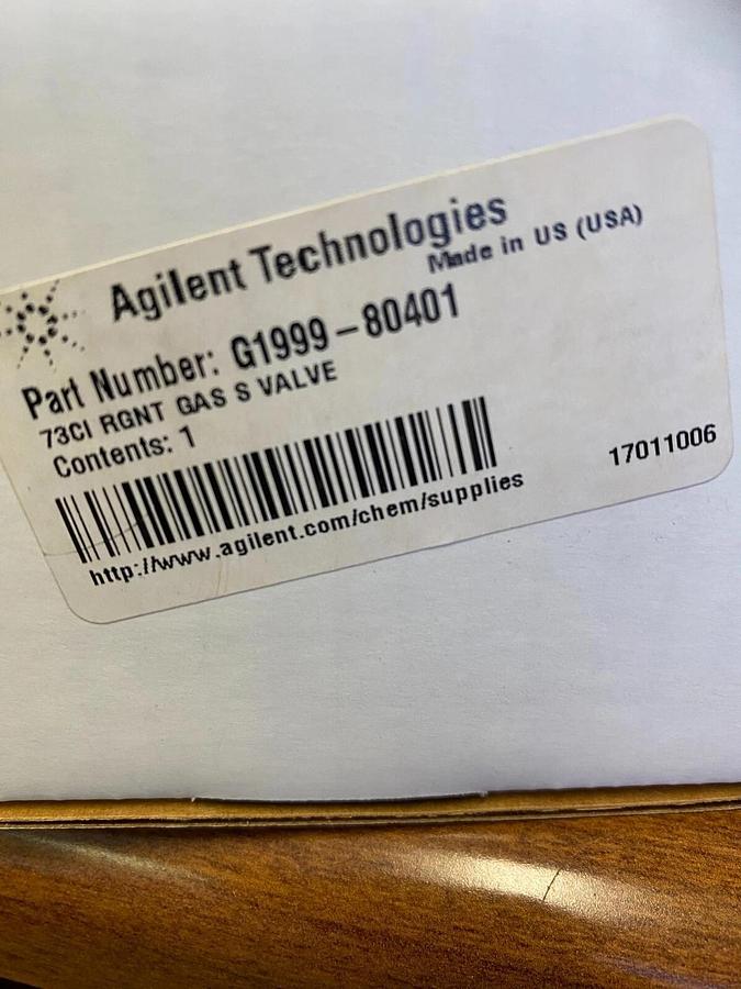 Agilent 5973 GCMS - CI Reagent Gas Select Valve Assembly G1999-80401 NEW