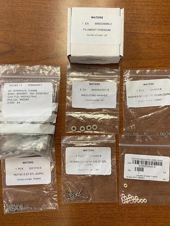 Waters GCT Micromass Mass Spectrometer consumables parts lot source M960080BC2