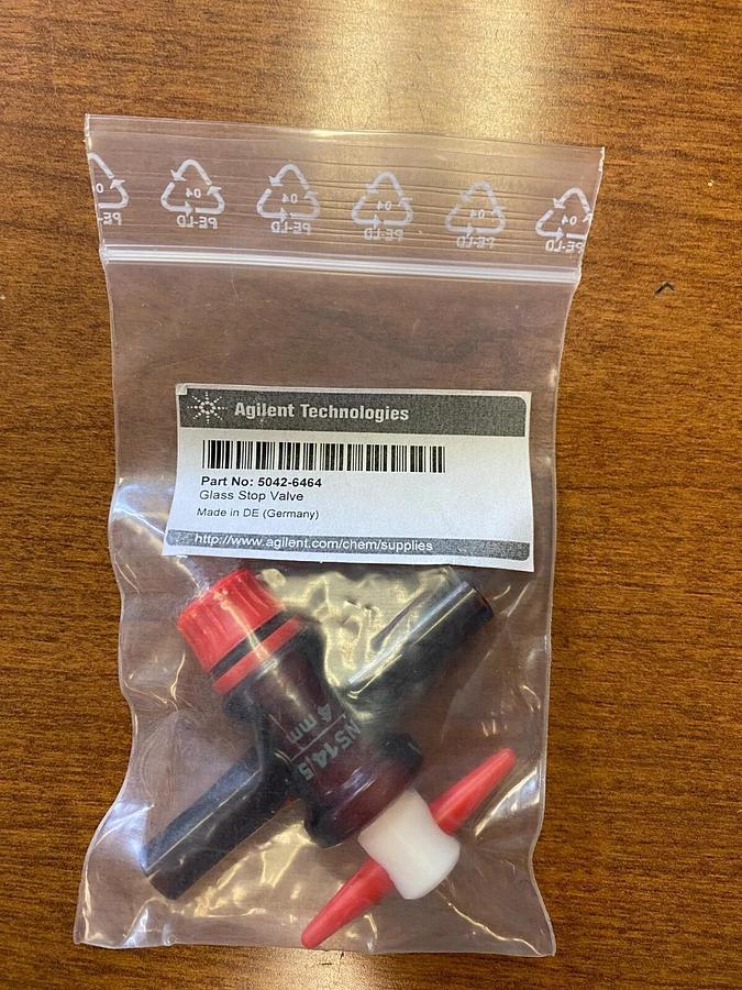 Agilent 5042-6464 NS14.5 4mm Glass Stop Valve
