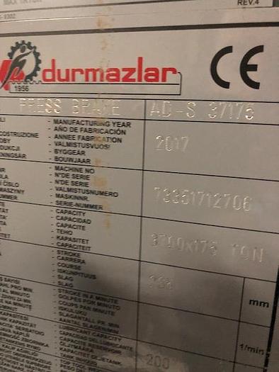 Used 2017 Durma ADS 37175 CnC Pressbrake