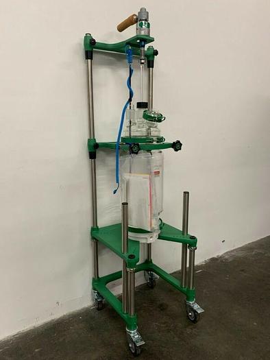 Used Chemglass 20 Liter Glass Reactor w/ Overhead Stirrer & Digital Temp Monitor