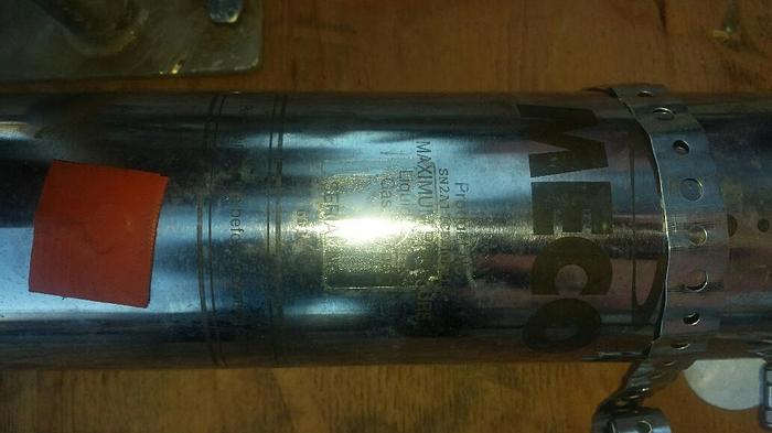 Used Filter, Cartridge, 3.5" X 12", 316 S/St, Meeco, 250 PSI, #S740083