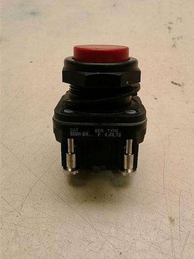 Used ALLEN BRADLEY 800H-BR SER F RED PUSH BUTTON