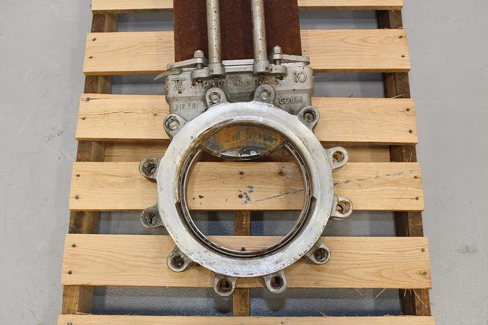Used True Line 10" Hand Operated Knife Gate Valve #43998
