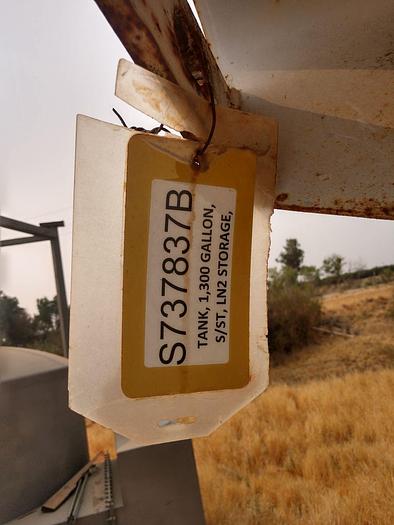 Used Tank, 1,285 Gallon, S/st, Ln2 Storage, 65 PSI, Cryogenic, #S737837