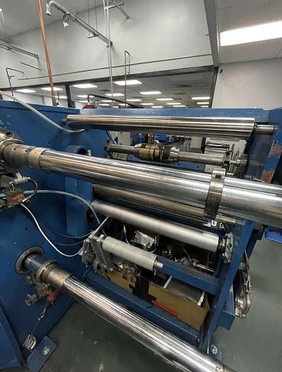 Used 30" DUSENBERY MODEL 10000 L3 DUPLEX REWIND WITH EDGE GUIDE AND SHEAR SLITTING REBUILT 2017